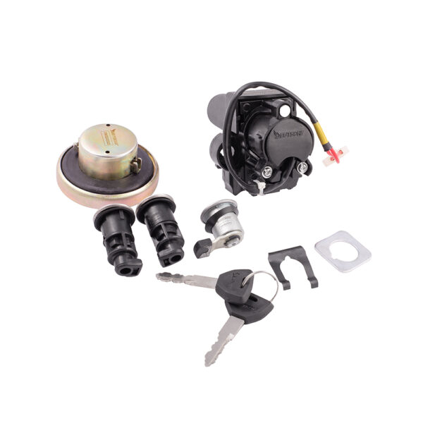 Deutsche Ignition Lock Kit for Hero Splendor Pro (Set of 5) Consisting of Ignition Cum Steering Lock, Petrol Tank Cap, Petrol Tank Lock & Tool Box Lock (2 Pcs.)