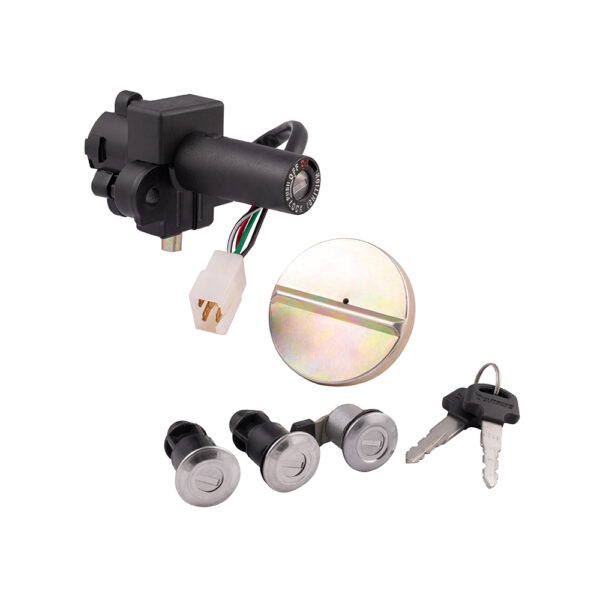 Deutsche Ignition Lock Kit for Hero Splendor+ (Set of 5) Consisting of Ignition Cum Steering Lock, Petrol Tank Cap, Petrol Tank Lock & Tool Box Lock (2 Pcs.)