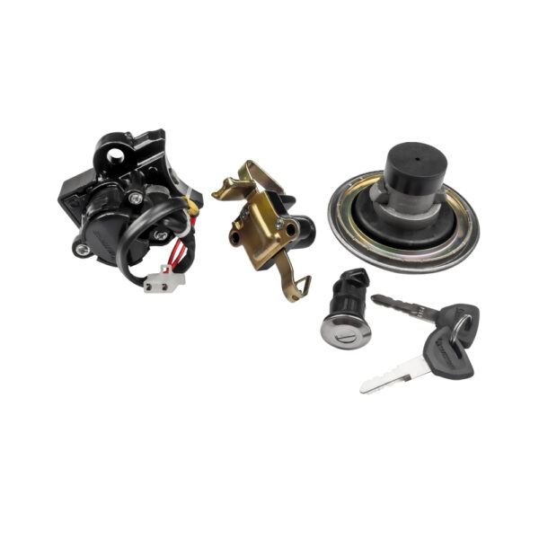 Deutsche Ignition Lock Kit for Hero Passion Pro ES (Set of 4) Consisting of Ignition Cum Steering Lock, Petrol Tank Lock, Seat Lock & Tool Box Lock