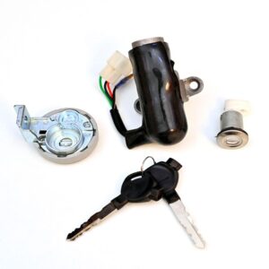 Deutsche Ignition lock kit for Hero Maestro (Set of 2) Consisting of Ignition Cum Steering Lock & (With Magnetic Shutter) & Seat Lock