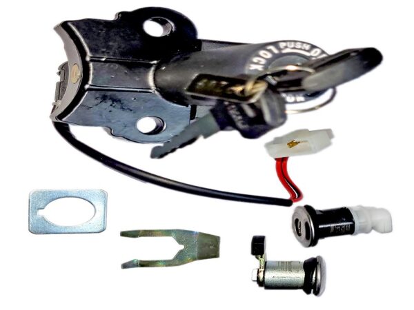 Deutsche Ignition Lock Kit For Hero Splendor+ i3s BS-IV (Set of 3) Consisting of Ignition Cum Steering Lock, Petrol Tank Lock & Tool Box Lock (2016 To 2019 Model)